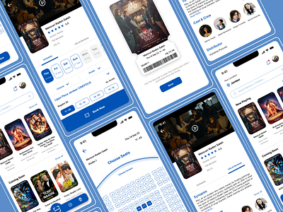 Cinema Ticket App app cinema design figma mobile app movie ticket theme ui ui design user interface