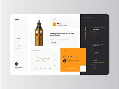 Disnos - eLearning Educational Platform app class course courses e learning education education app enterprise learning learning app learning platform lesson lessons rondesign service study teach teaching