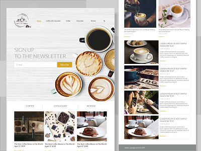 Coffee with chocolate design flat illustration logo ui ux web webdesign website website concept website design