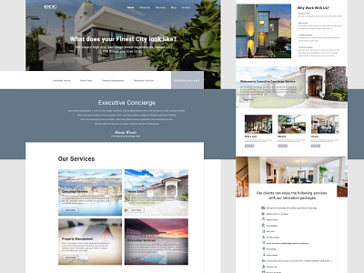 Executive concierge website design flat illustrator ui ux web webdesign website website concept website design
