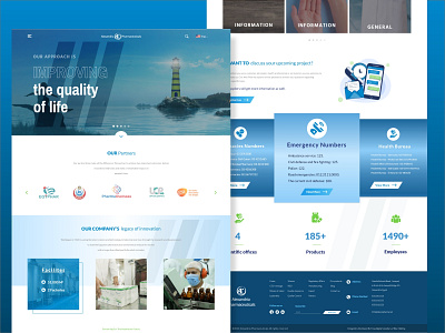 pharmaceutical comp design ui ux web webdesign website website concept website design