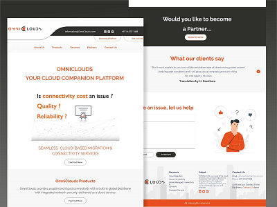 cloud solution design illustration typography ui web webdesign website website concept website design