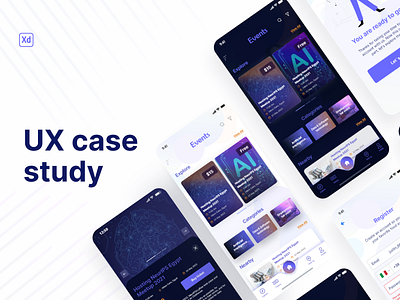 Events App adobe ios mobile applications product design ui design uiux user interface ux ux design xd