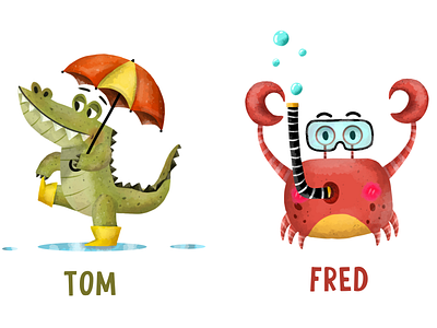 Tom & Fred childrenillustration illustration