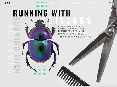 Running With Scissors branding design illustration minimal typography ux web website