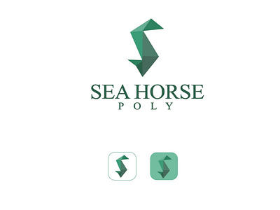 Sea Horse logo logodesign logomaker logonew logopoly logoseahorse poly polyart seahorse