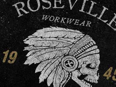 Roseville workwear branding fashion graphic design logo logos typography