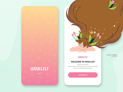 WishList Splash Screen app app design application art design designwich todo ui ui deisgn uidesign ux wishlist wishlist app