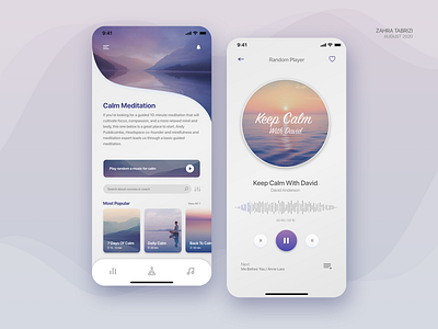 Meditation Application app app design application art design designwich meditate meditation meditation app ui ui design uidesign uiux ux