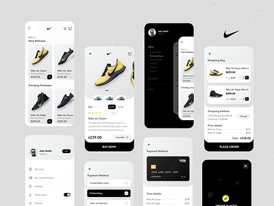 Nike Mobile App mobile app design mobile application design mobile design mobile ui design nike nike air nike air max nike running nike sb nike shoes