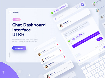 Chat Dashboard UI Kit chat dashboard chat window design clean design clean ui ui webdesign