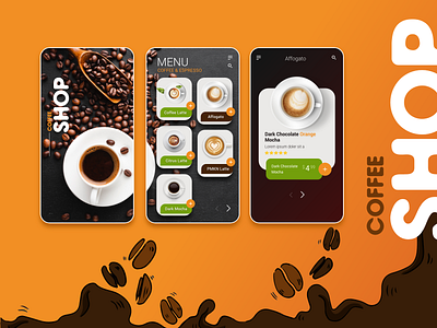 Coffee shop Mobile App app design ui