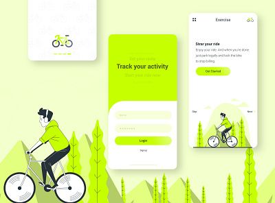 behance app bicycle app design