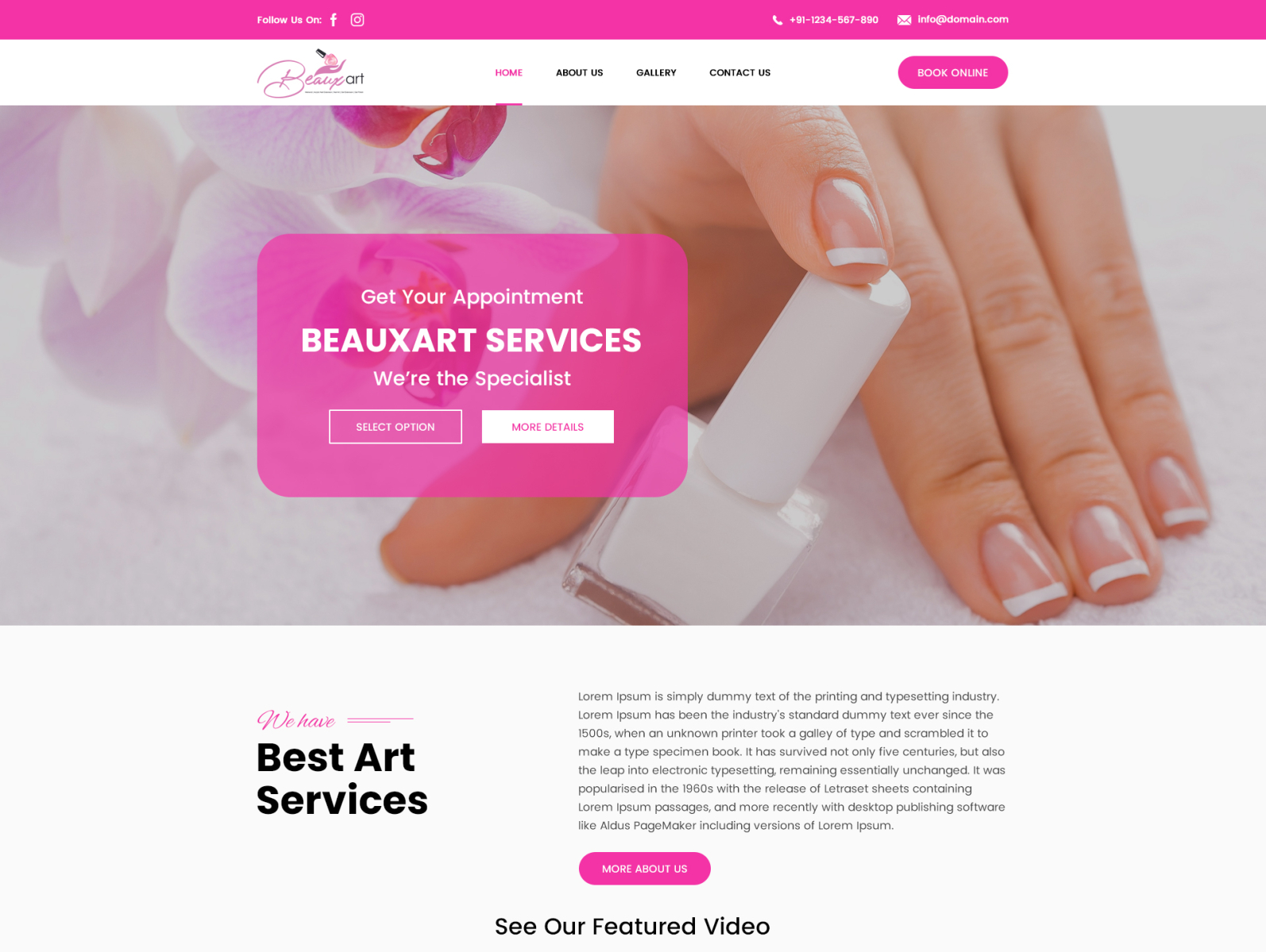 Beaux Art Landing Page by Santanu Ganguly on Dribbble