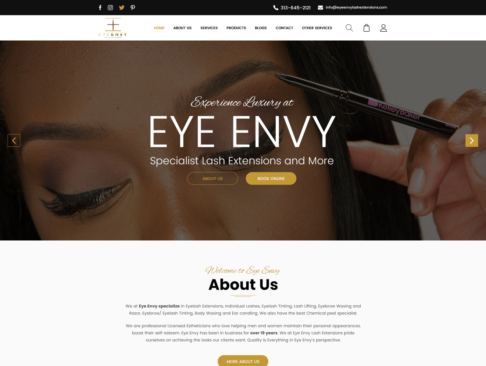 Eye Envy Home Page by Coders Mind Pvt. Ltd. on Dribbble