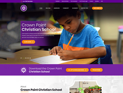 Crown Point Christian School branding design ui ux web web design
