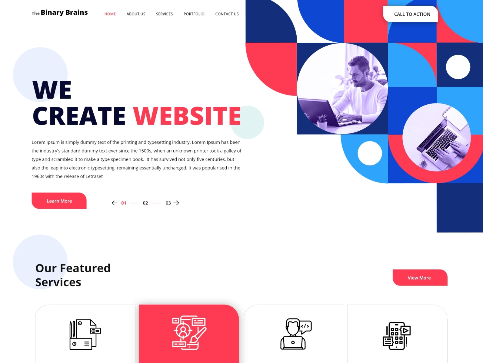 Website design company by Coders Mind Pvt. Ltd. on Dribbble