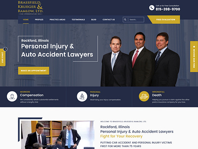 Brassfield Kruger Lawyer Website Design photoshop ui design ux design web design website wireframe design