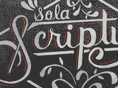 Sola Scriptura bible design hand lettering script scripture type