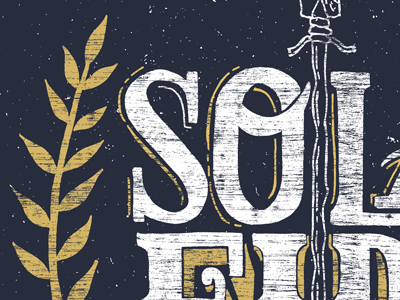 Sola Fide hand lettering olive scripture type