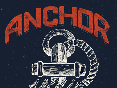 Anchor Your Thoughts anchor design hand lettering navy t shirt