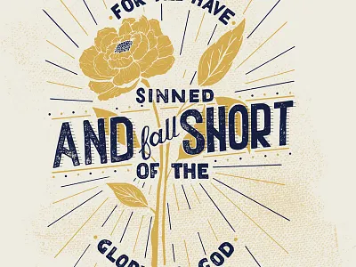 Fall Short bible design flower hand lettering scripture