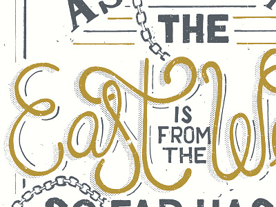 Psalm 103 bible compass design halftone hand lettering script