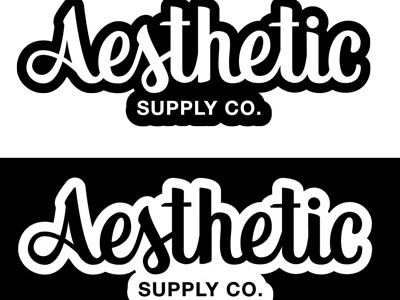 Aesthetic Supply Logo aesthetic lettering logo sticker