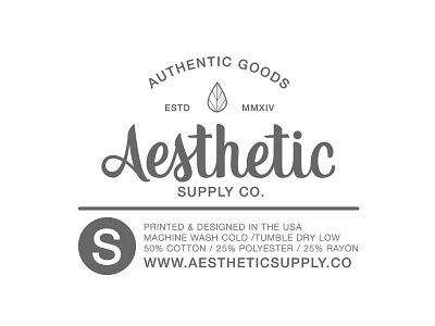 Aesthetic Supply Clothing Label