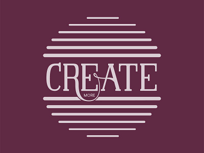 Create More create lettering lines tshirt