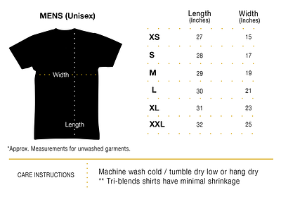 Sizing Chart aesthetic chart shirt sizing