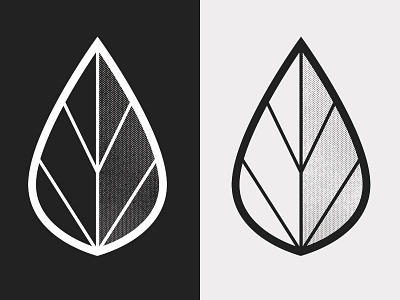 Leaf Logo halftone leaf logo