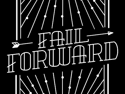 Fail Forward arrow fail forward lettering line