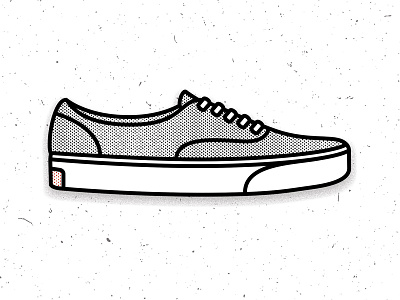 Shoe drop halftone icon shadow shoe texture