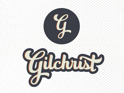 Logo halftone lettering logo script