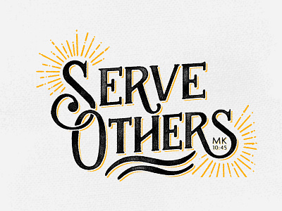 Serve Others lettering lines scripture serve t shirt