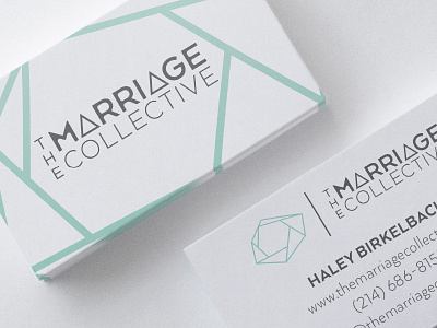 The Marriage Collective aperture business card clean shapes simple type