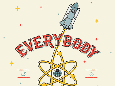 Artist for Education Poster atoms education einstein genius lettering poster rockets teachers