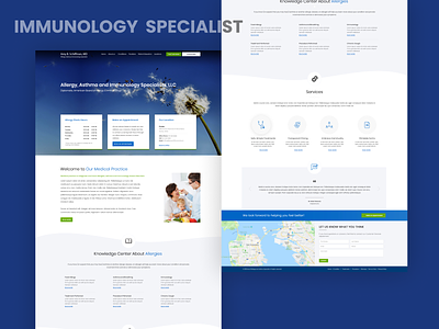Allergy asthama and Immunology - Website for doctors allergy asthma docotrs graphics design healthcare immunology patient photoshop practice ux design