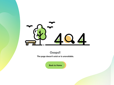 404 - page not found ui Design