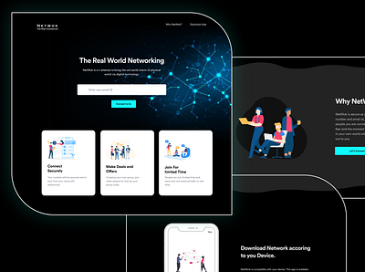 Netwok - The Real World Networking bonding graphics designs illustration landing page design