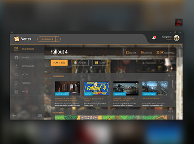 Vortex UI mockup mockup mods ui vortex