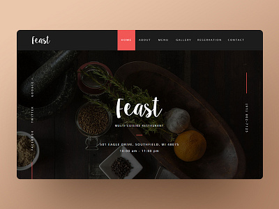 UI Design for Restaurant Website design typography ui ui ux uidesign uiinspiration ux ux ui uxdesign web