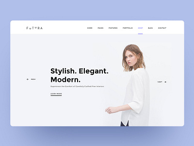 Fashion Website Header clean ui ecommerce design minimal ui uidesign uiinspiration uitrend ux uxtrends web webdesign