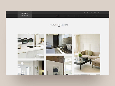 Interior Design Website Home Page Design