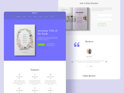 Book Landing Page Design author clean ui design ebook ecommerce html minimal muse online psd store ui uidesign ux web web design website