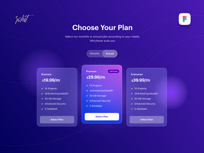 Pricing Table - Freebie freebie glassmorphism gradient interface minimal pricing table resources ui uiux ux