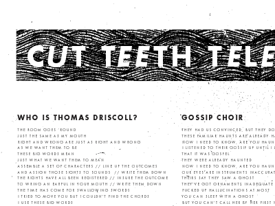 Cut Teeth LP insert