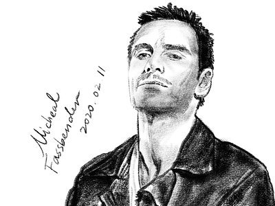 A sketch of Micheal Fassbender. celebrity portrait digital art ipad pro procreate sketch