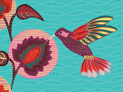 Hummingbird animals birds digital art illustraion illustration illustrator